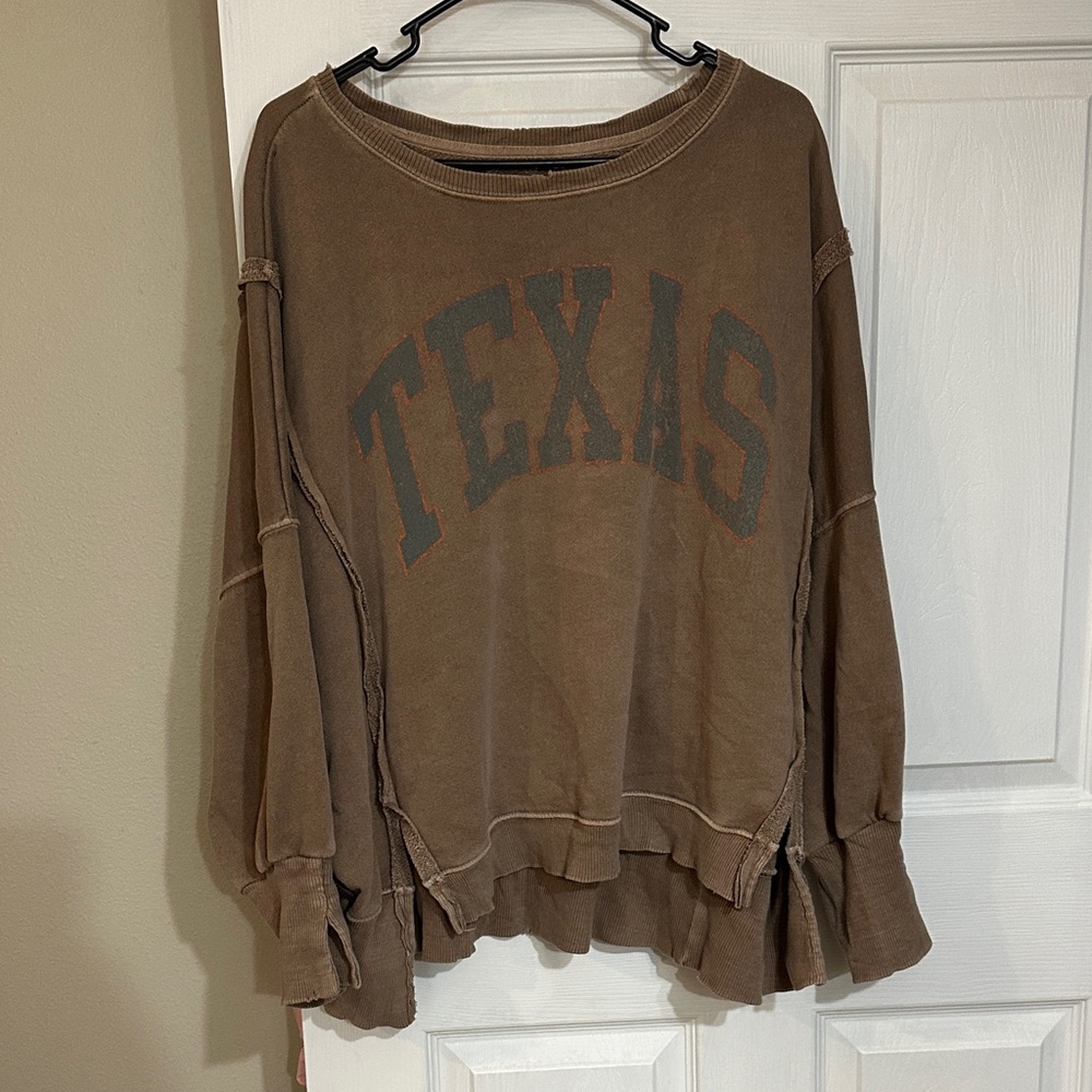 We The Free Brown Texas Sweatshirt size small